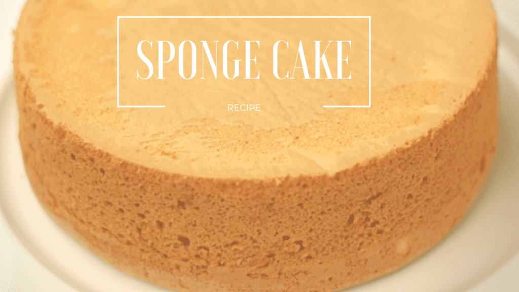 Vanilla sponge cake made without baking powder or baking soda