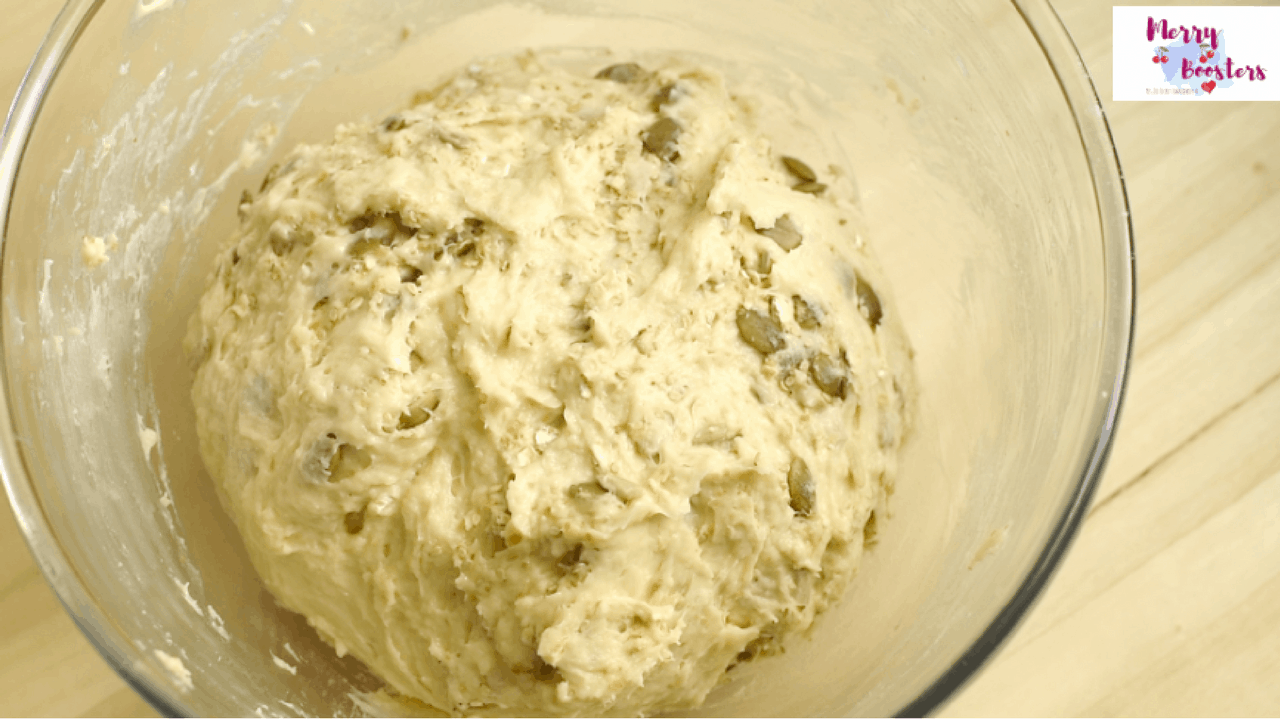 No knead multi seed bread dough