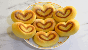 Heart shaped dinner rolls