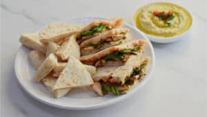 Turkish Flatbread as sandwich