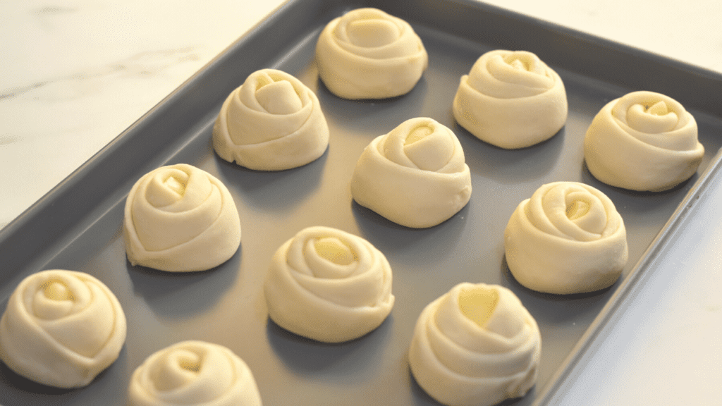 custard rolls after proofing