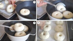 boiling bagels before baking