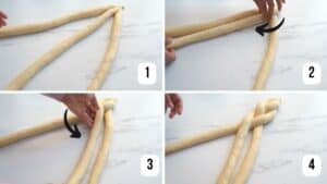 how to braid three strand braid bread