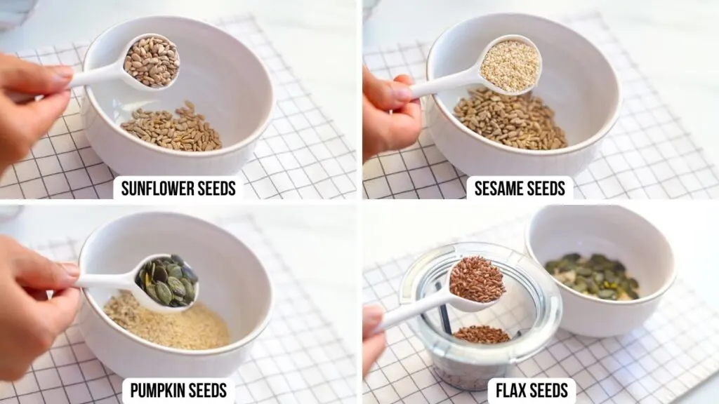 seeds for making healthy sourdough bread