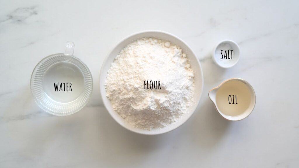layered flatbread ingredients