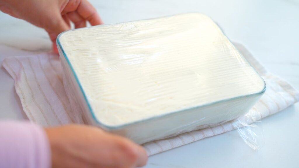 Place the tiramisu in fridge