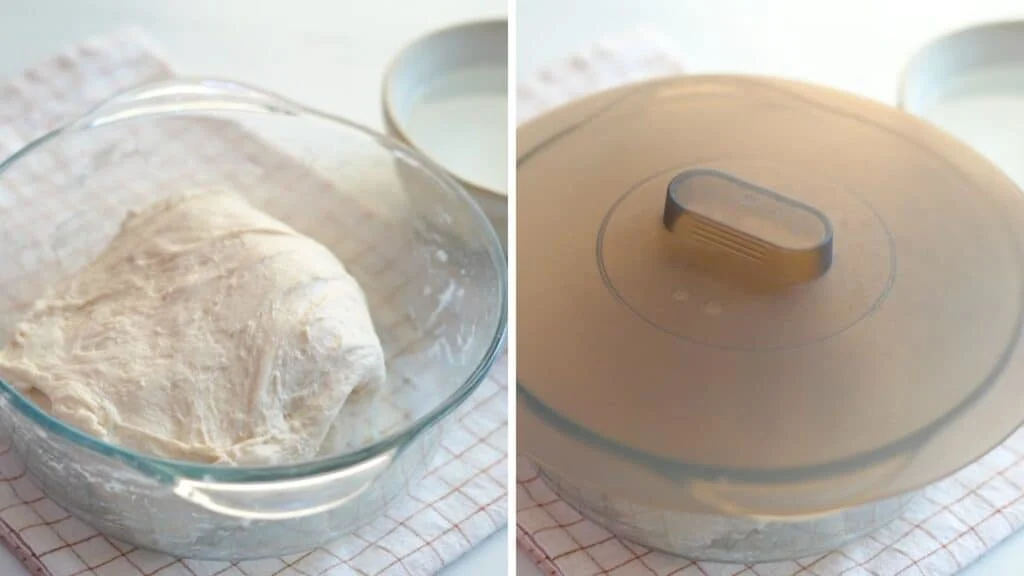 overnight focaccia dough ready for cold retard