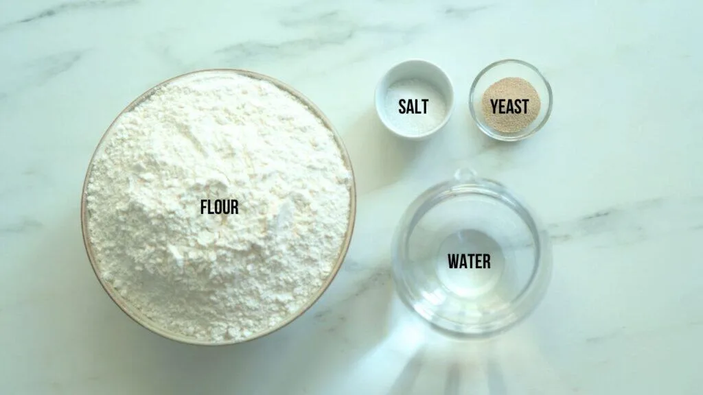 overnight focaccia ingredients