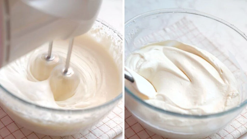 whip the cream to make tiramisu without mascarpone
