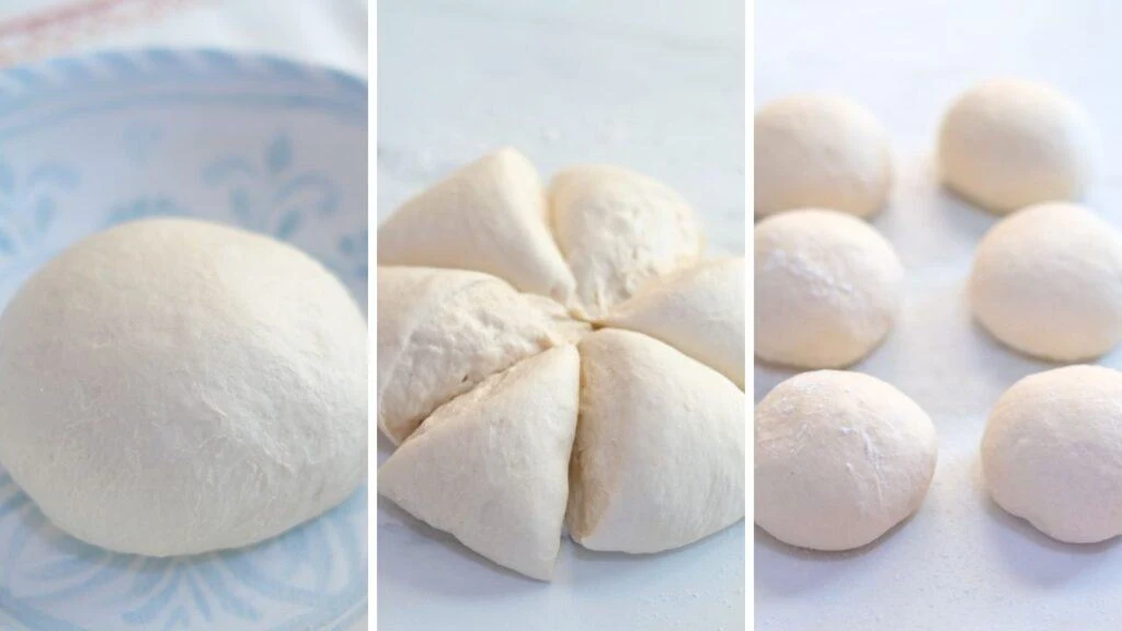 divide the dough for making papo secos
