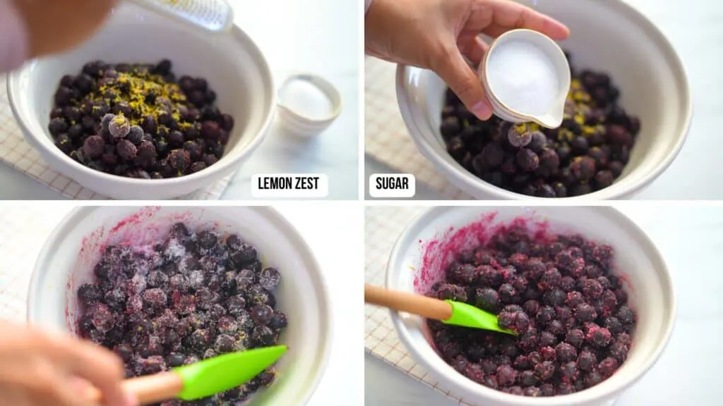ingredients for old fashioned blueberry cobbler