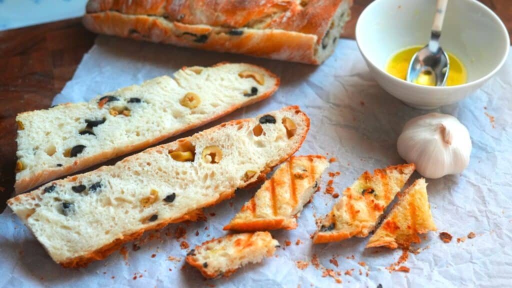 Easy Olive baguette recipe