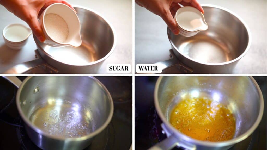 How to make the caramel for coffee flan