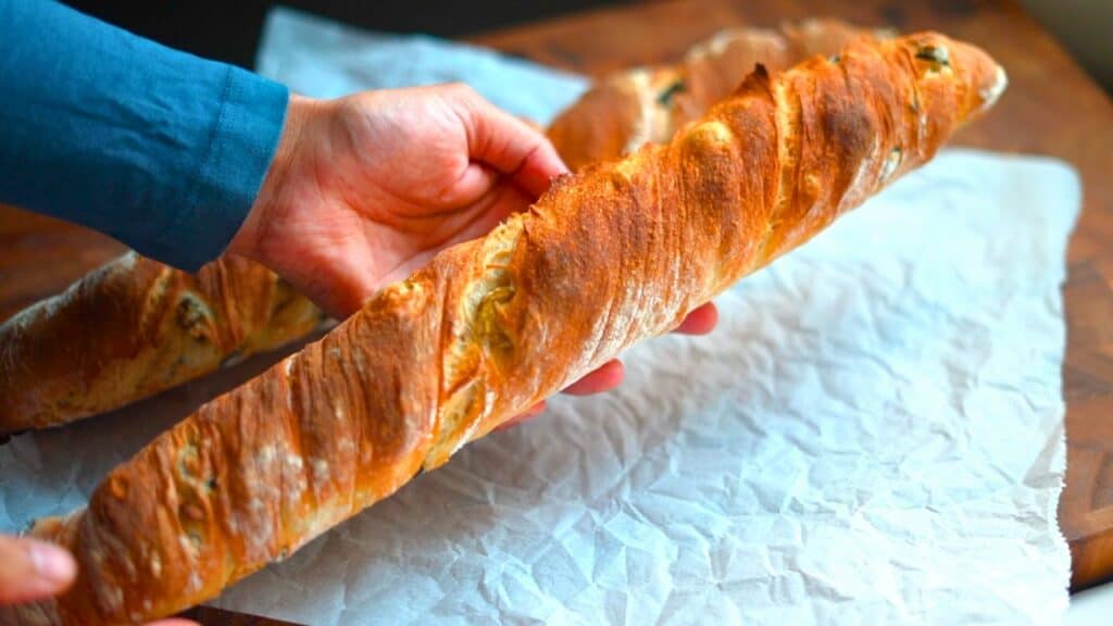 Olive Baguettes recipe