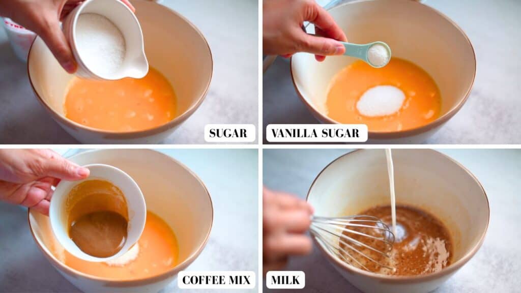 coffee creme caramel with milk