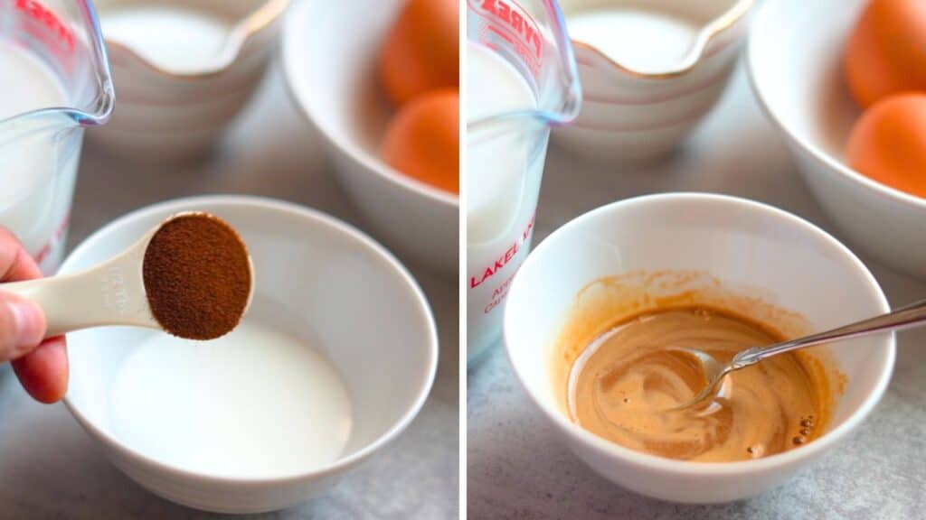 how to make the custard for coffee flan