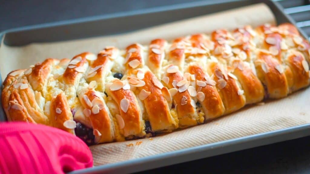 Braided Blueberry Cheese Danish Pastry