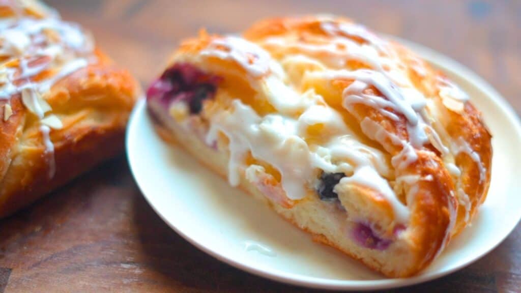 Easy Braided Blueberry Cheese Danish Pastry