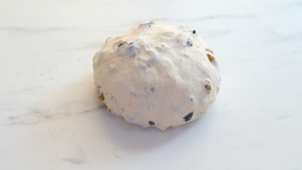 Easy No knead olive bread