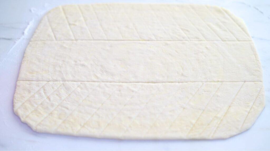 Making Danish Pastry sheet for Braided Danish