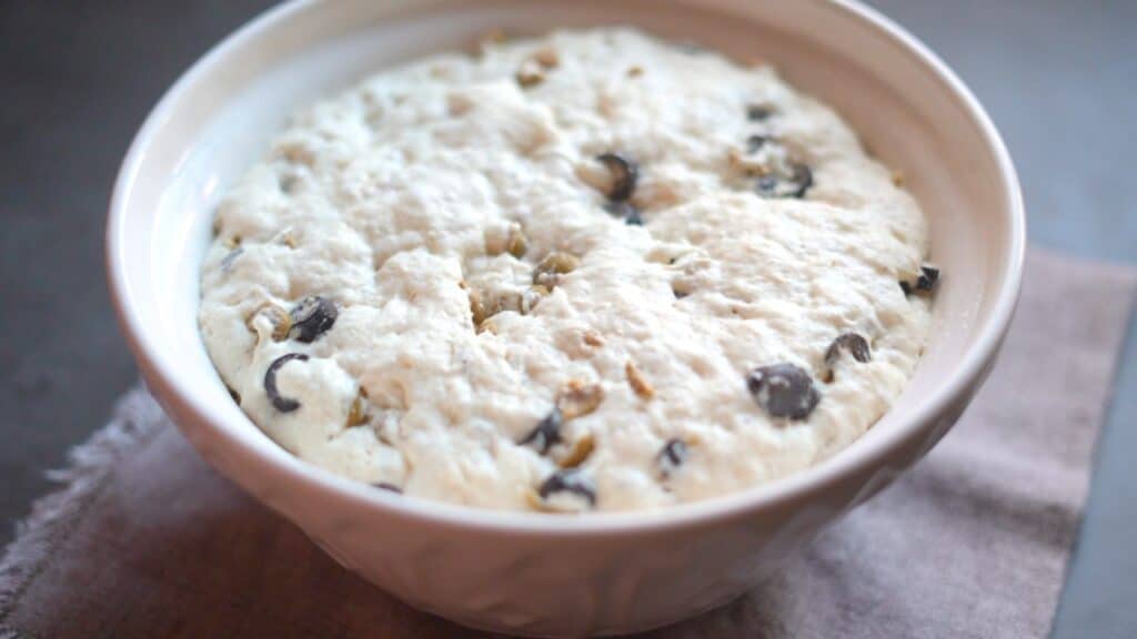 No knead Italian Olive bread